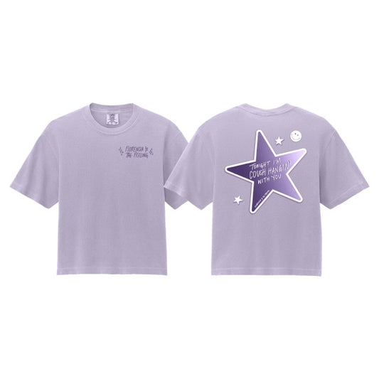 PRE-ORDER Couch Hangin' Orchid Boxy Crop Tee