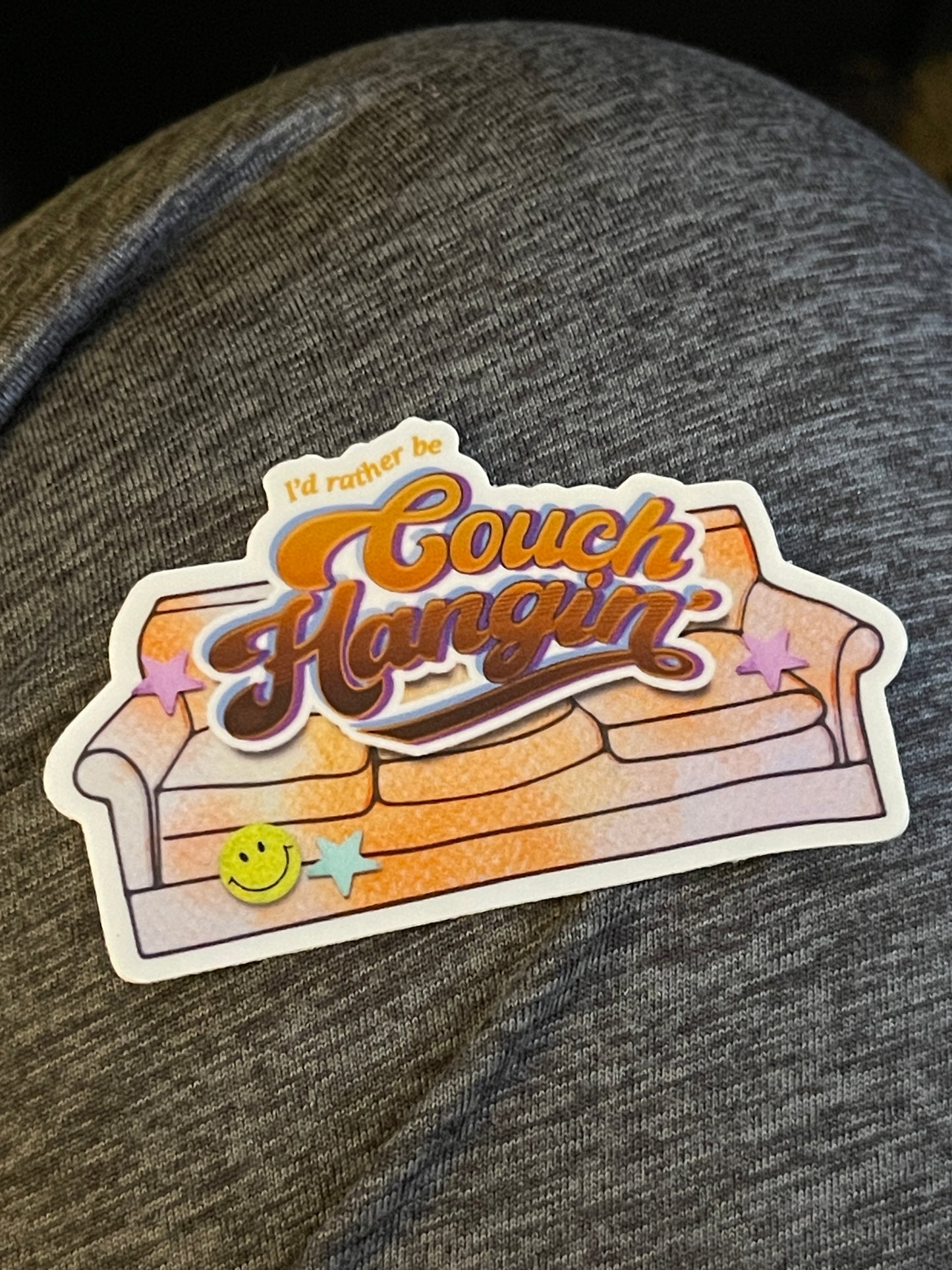 Couch Hangin’ Sticker